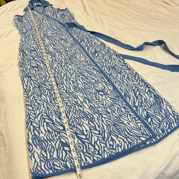 Diane Von Furstenberg for Target Knit Wrap Dress Blue and White size S - Picture 7 of 10